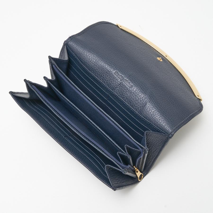 K432 未使用☆ クロエ クロコ型押し 折り財布 三つ折り財布 パープル