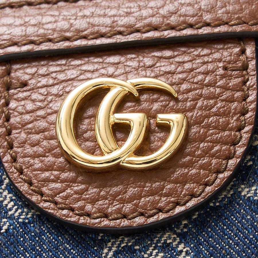 GUCCI グッチ 〔オフィディア〕GG ミディアム トートバッグ 631685 2WAY ショルダー GGジャカードデニム×レザー ブルー×ブラウン｜shop-musubi｜08