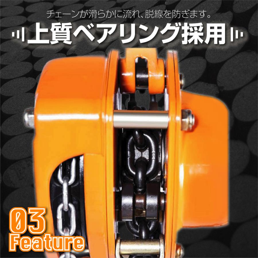 最大50%OFFクーポンチェーンブロック 3m 2000kg 2トン 2t #656 手動式