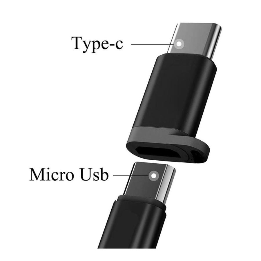 USBアダプター マイクロUSB micro-B to Type-c 変換アダプター チェーン付き 2個セット Ascromy|shop-nagata|04