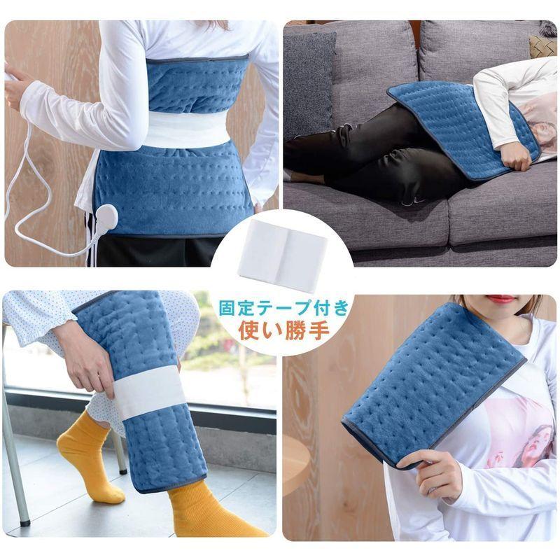 Hapgo ミニホットカーペット 一人用 ホットマット 電気マット ６段階温度調節 タイマー機能付き 暖かい 足元ヒーター 足温器 過熱保護