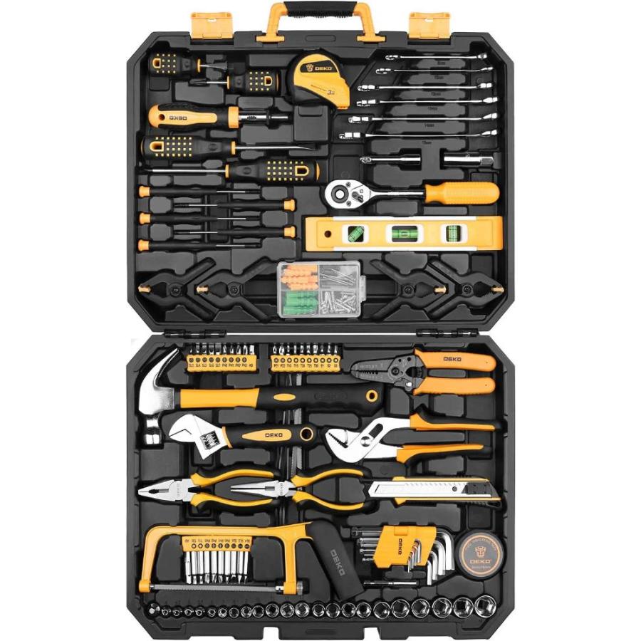 愛用 Deko 168点 ホームツールセット 工具セット 家庭用 日曜大工 Diyセット 作業工具セット 家具の組み立て 住まいのメンテナンス用 修理道具 Discoversvg Com