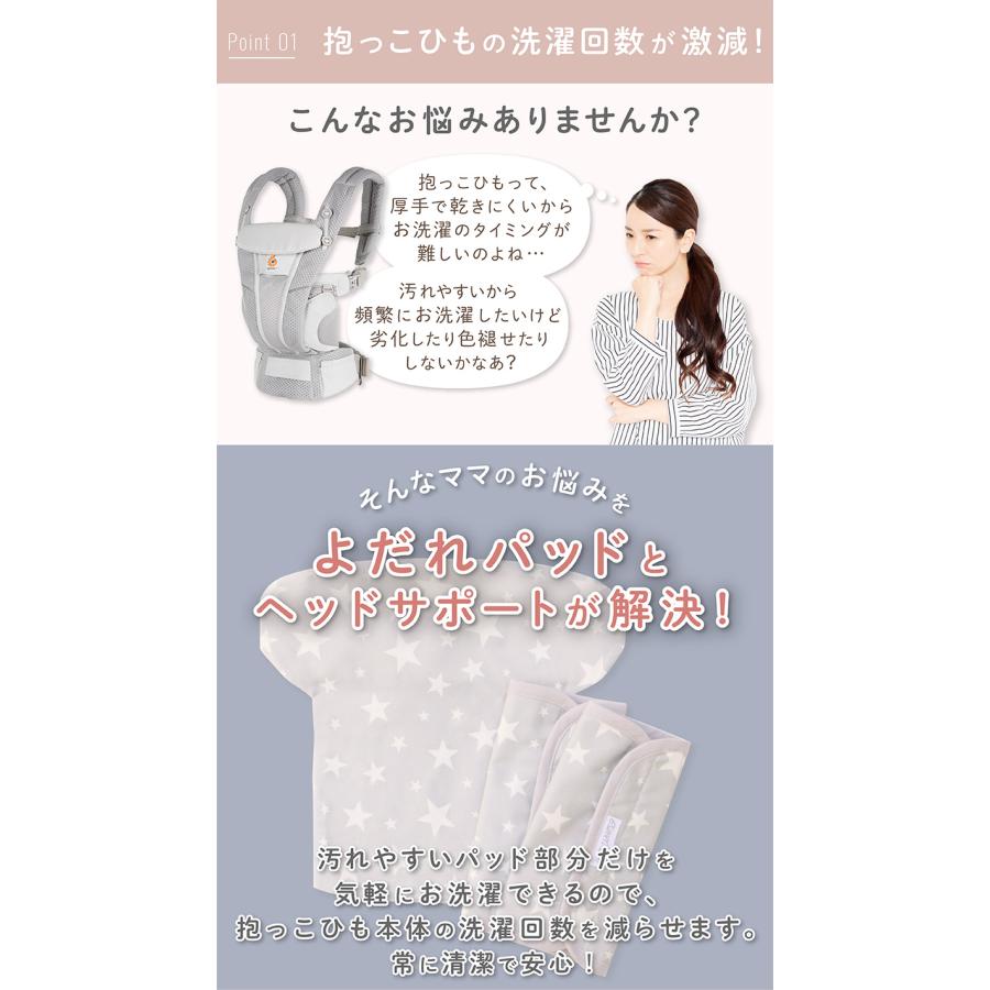 Esmeralda（エスメラルダ） ヘッドカバー よだれカバー セット 前抱き