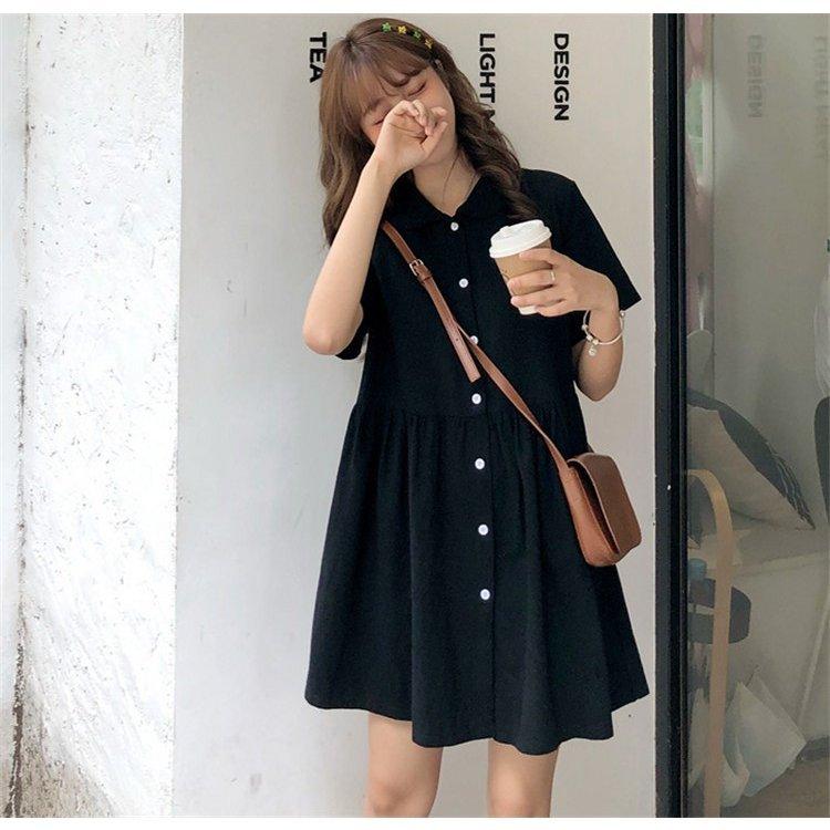 今ならほぼ即納 2タイプ ワンピース 短い丈 長丈 半袖 夏 レディース ワンピース ワンピース 無地 Aライン 代10代 学生 通勤 新作 きれいめ ワンピース カジュアル ワンピース カラー ブラック Www We Job Com