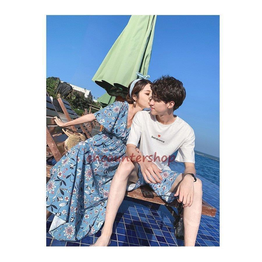 ペアルック Tシャツ 可愛い ペアルック カップル ワンピース レディース メンズ T シャツ 上下セット ブランド ペア カップル 服 Hufou4vtjy Www Maritimemarathon Org