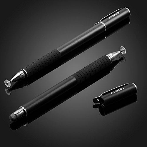 MEKO スタイラス タッチペン2本 +用ペン先６個 iPhone iPad Android タブレット（ブラック/ブラック）｜shop-nw｜06