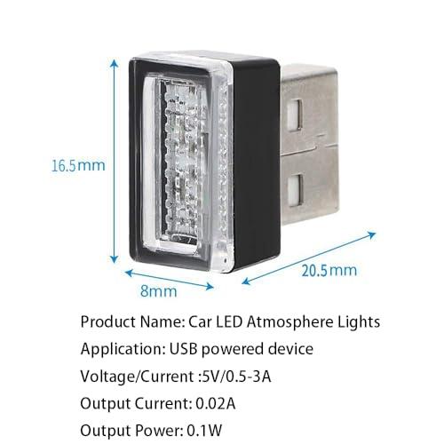 ミニusbライト、5個 USB 雰囲気ライト、車内デコレーションライト、車載雰囲気ライト、車内LEDライト, 車、ラップトップ、USBソケット、常夜灯、追加｜shop-nw｜02