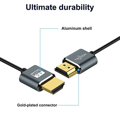 Twozoh フレキシブル&スリムHDMIケーブル 0.3M 2本入り 超薄型HDMIコード 高速4K@60Hz 18gbps 2160P/1080P｜shop-nw｜06