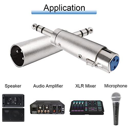 Xiatiaosann XLRから6.35mm 1/4 TRSアダプター、2個の3ピンXLR Xiatiaosann XLRから6.35mm 1/4 TRSアダプター、2個の3ピンXLR