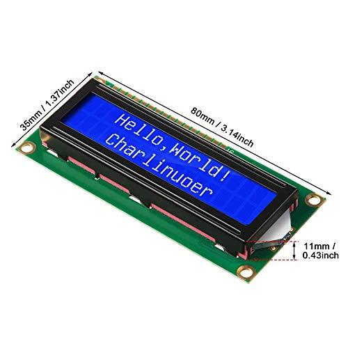 Ren He DC 5V HD44780 1602 LCD ディスプレイモジュール 16×2キャラクタ LCDモジュール白文字ブルーバックライト 2セット｜shop-nw｜02