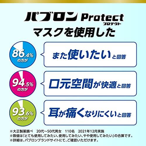 大正製薬 パブロンProtectマスク ふつうサイズ5枚入×10袋(50枚入)/日本製/JIS規格/呼吸や会話がラクな口元立体空間/耳や肌に優しい着け心地｜shop-nw｜03