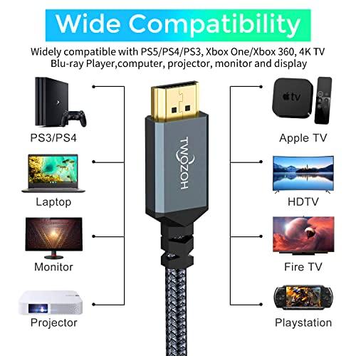 HDMI ケーブル 5M, Twozoh HDMI 2.0 4K/60Hz 2160p 1080p 3D HDCP 2.2 ARC 規格, 編組ナイロン, Nintendo Switch、PS5、PS3、PS4、PC、プロジェクタ｜shop-nw｜04