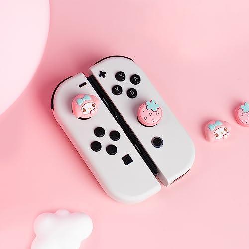 YOCORE アナログスティックカバー ジョイスティック 保護カバー Nintendo Switch対応 Joy-Con対応 親指グリップキャッ グスティックカバー イチゴと｜shop-nw｜06