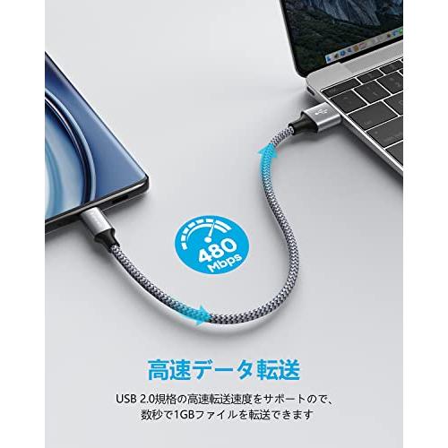 【30cm 2本】USB Type C ケーブル 0.3m Baiwwa USB-A to USB-C 急速充電 ケーブル 短い QC3.0対応 タイプC ケーブル 30cm 高速データ転送 Galaxy S10｜shop-nw｜05