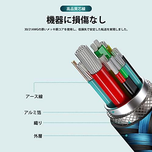 ANNIBER usb type c ケーブル タイプc ケーブル USB C充電ケーブル 急速充電 QC3.0対応/1.8m/付き 3重ナイロン編み 携帯Cケーブル USB C to A ケーブ｜shop-nw｜05