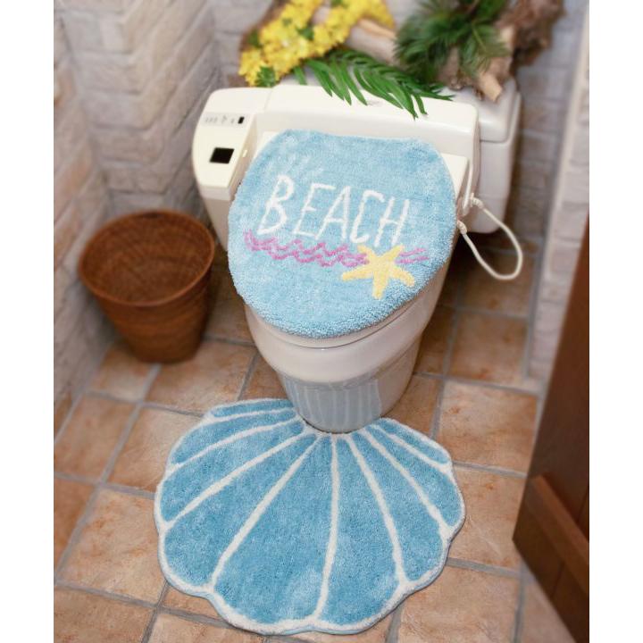 日本最大級の品揃え ビーチシェルトイレセット カヒコ かわいい ハワイアン 雑貨 インテリア トイレ