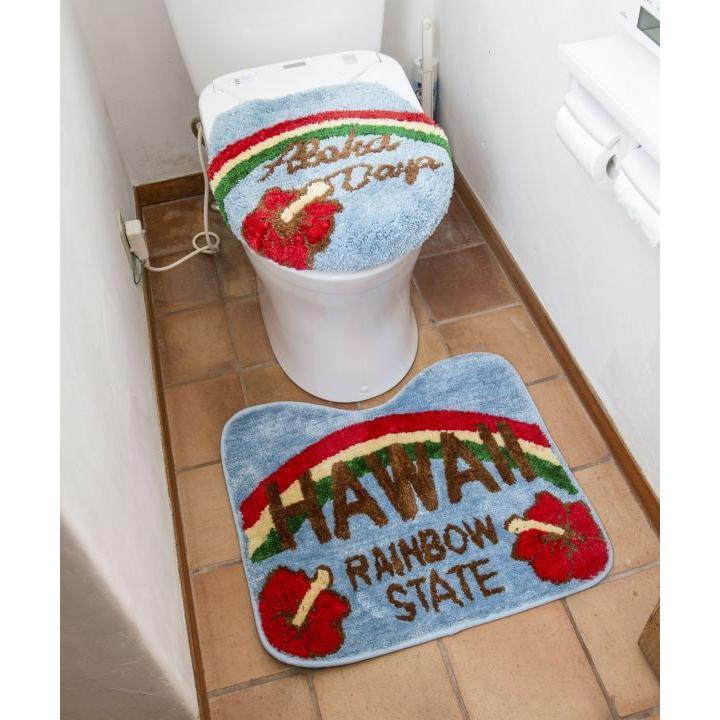 22新商品 トイレマット 2点 セット Kahiko かわいい ハワイアン インテリア トイレカバーamp マット