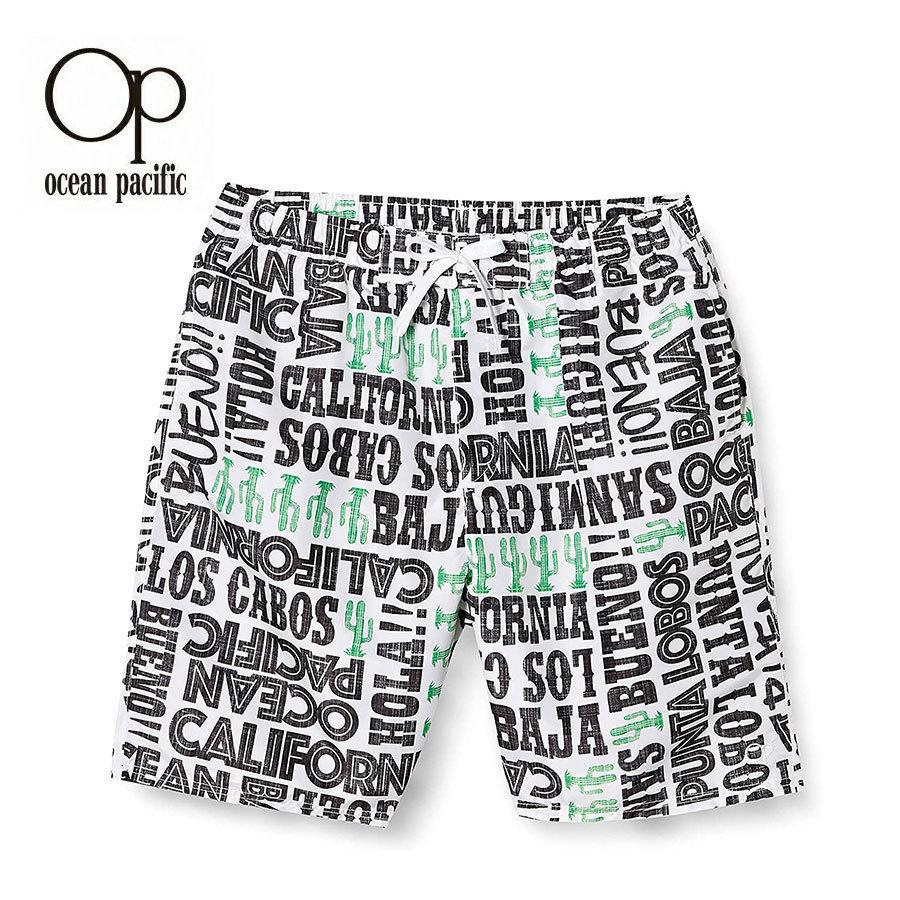 Op 水着 Ocean Pacific オーシャンパシフィック メンズ サーフパンツ ボードショーツ トランクス 水陸両用 ブランドロゴ総柄デザイン水着 Op セレクトショップ Oasis 通販 Yahoo ショッピング