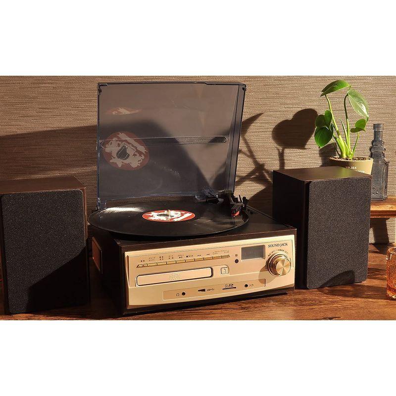 【タイムセール】 ベルソス マルチレコードプレーヤー レコード カセット CD ラジオ USB SD 外部音源 再生/録音可能 ステレオ ブラウンウッド調 M 【1851734139】(11115円)