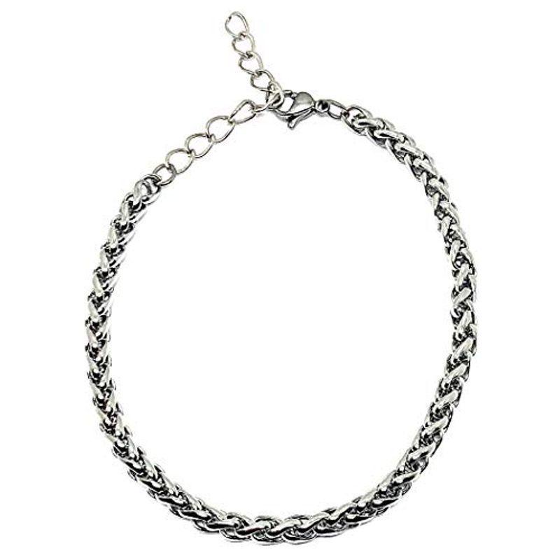 レディースアクセサリー 濃いピンク系統 Viva Ill 高級 シルバー チェーン ブレスレット メンズ レディース ペア 人気 ステンレス アンティーク カップル Cmhwsqbrl1 Shahjahanmosque Org Uk