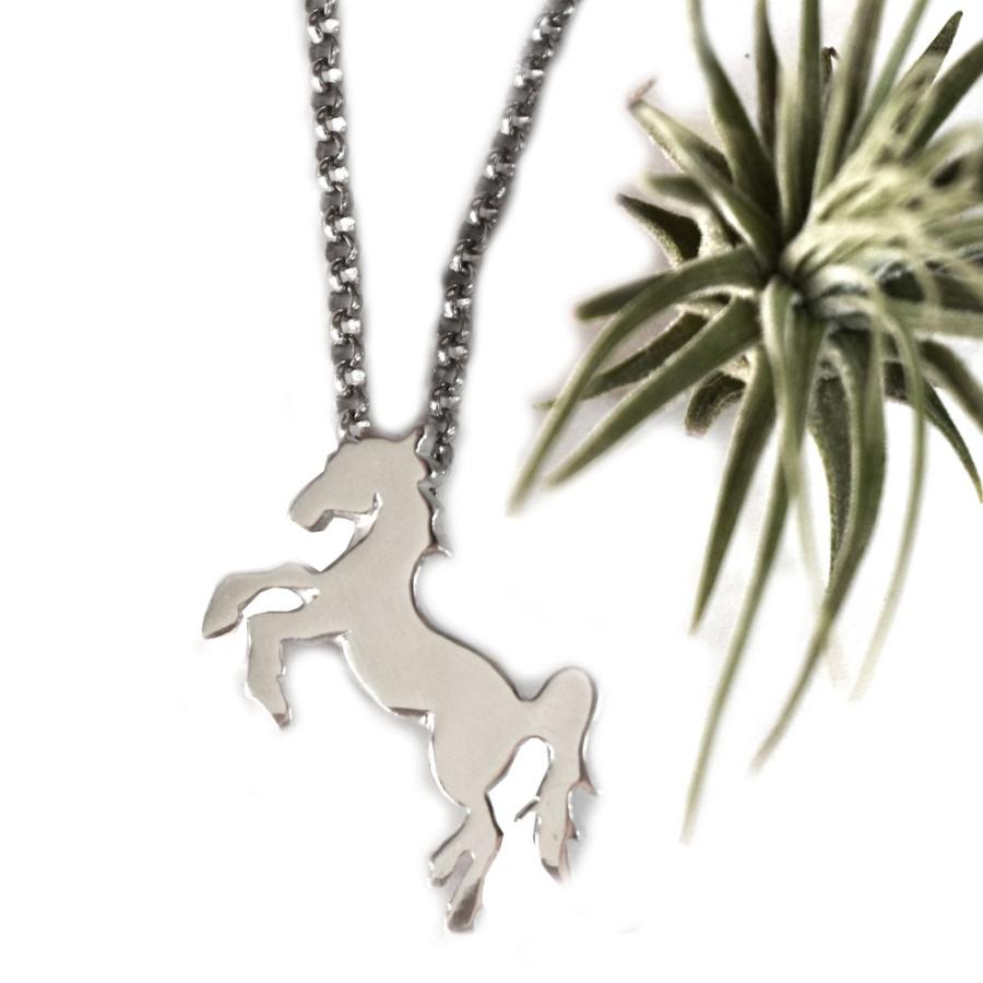 跳ね馬 ホース ネックレストップ メンズ シルバー アクセサリー