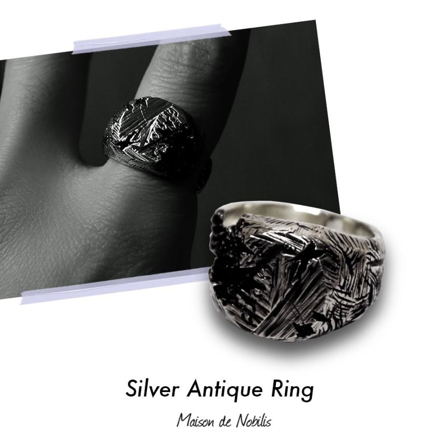 送料無料】アンティーク 加工 リング 中世 指輪 フリーサイズ メンズ