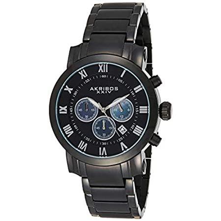 【SEAL限定商品】 Akribos XXIV Men's Grandiose Chronograph Watch with Black Dial and Black Br | 並行輸入品 | 送料無料 腕時計
