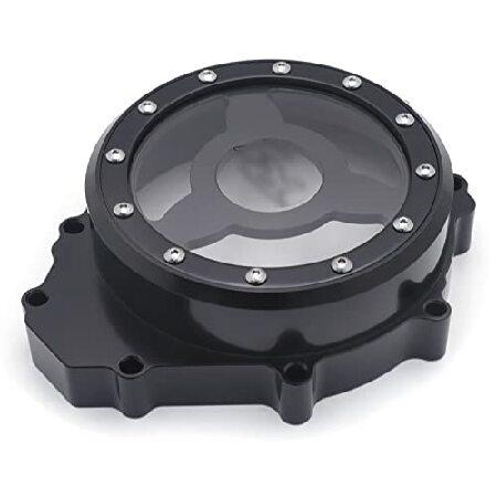 HTTMT- Black ＆ Clear CNC See Through Left Engine Stator Cover Crankcase