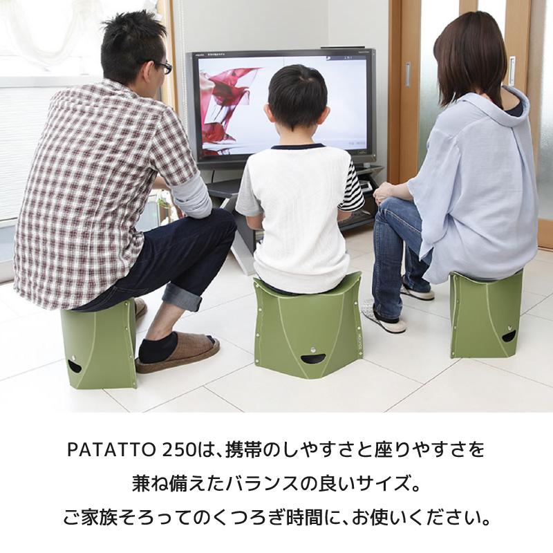 PATATTO 250 折りたたみチェア パタット 250 簡易チェア 椅子 イス スツール 持ち運び 携帯 軽量 スリム アウトドア キャンプ ガーデニング 運動会｜shop-r｜08