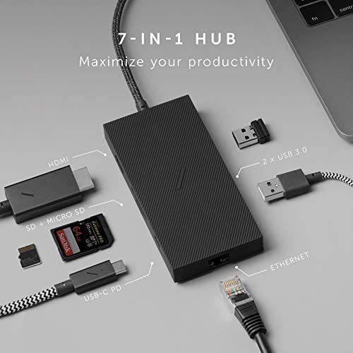 激安大特価 Usbハブ Union Native Type C Usb C電源供給 ブラック 2ポートハブ 3 0 Usb 7 In 1アダプター Hub Smart 即発送可能 Www Ghadeergroup Com