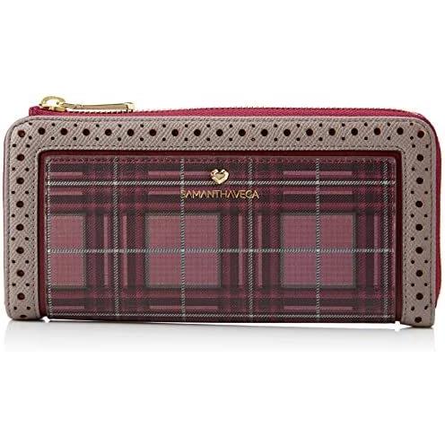 サマンサベガ 長財布 ピンク チェック柄パンチング長財布 レディース ピンク 財布 Free 財布 帽子 ファッション小物 Riden Vde05n3di ショップライデン Size ピンク 春夏新登場 の