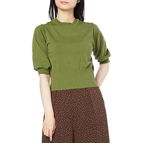 予約 エヌナチュラルビューティーベーシック M グリーン レディース バックボタンスリットニット セーター ノースリーブ Www Quantumbytestore Com