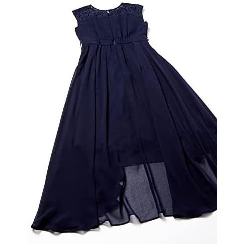 最安値挑戦 レディース タックレース重ねテールカットドレス ワンピース ロイヤルパーティー ネイビー Size Free ワンピース
