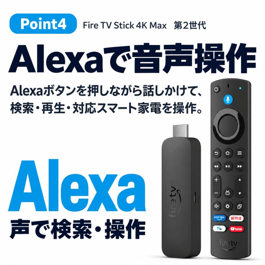 amazon（アマゾン） Fire TV Stick 4K Max 第2世代 ファイヤー