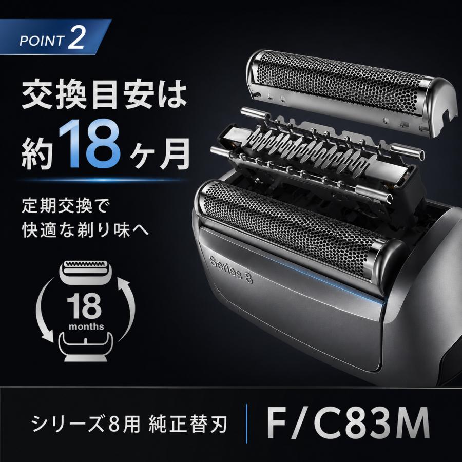 BRAUN（ブラウン） 替刃 国内正規品 シリーズ8 F/C83M 網刃 内刃一体型