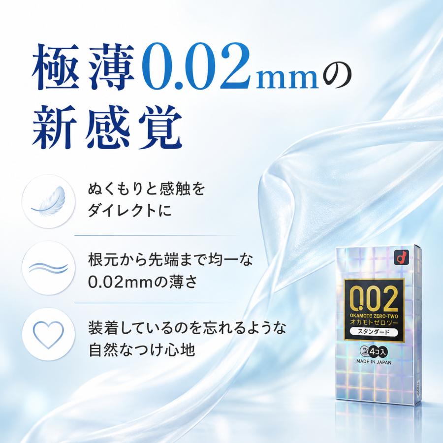 オカモト 002 避妊具 24個入 まとめ売り オカモト 002 24コ入 2箱セット ゼロツー コンドーム ゼロツー 0.02