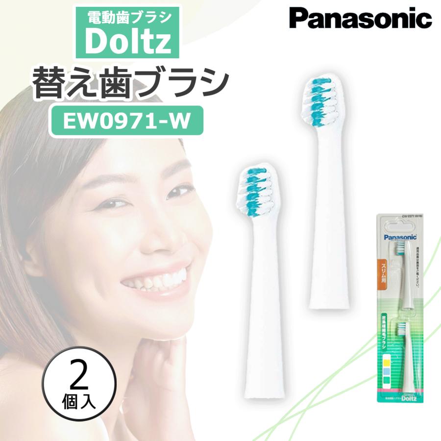 Doltz パナソニック ドルツ 替えブラシ 2本 EW0971-W 白 スリム用 密集