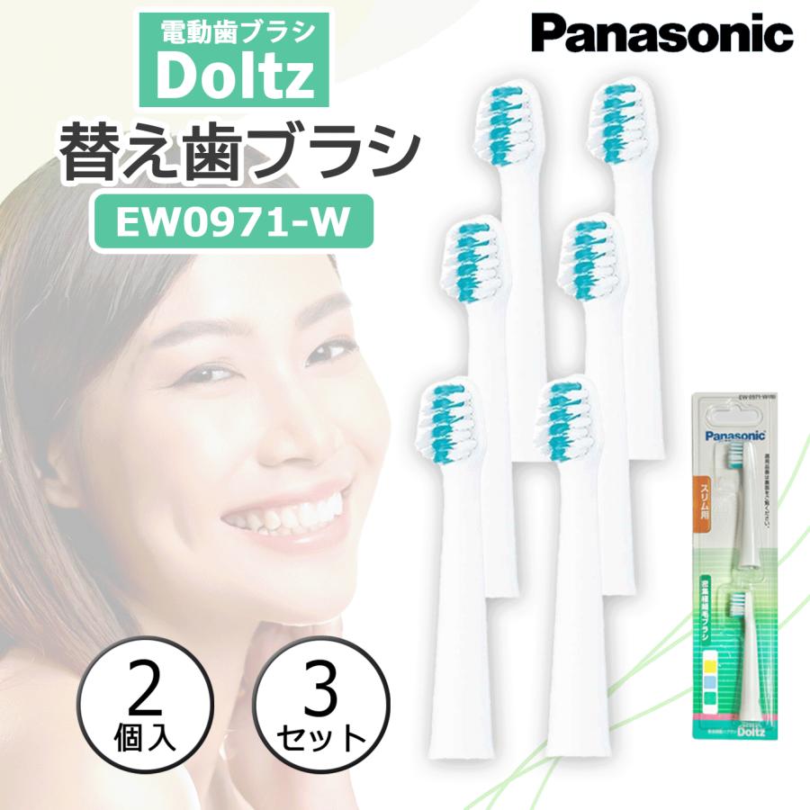Doltz パナソニック ドルツ 替えブラシ 計6本 (2本× 3セット) EW0971-W