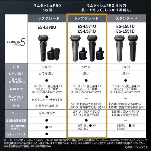 ラムダッシュ メンズシェーバー 5枚刃 ラムダッシュPRO パナソニック