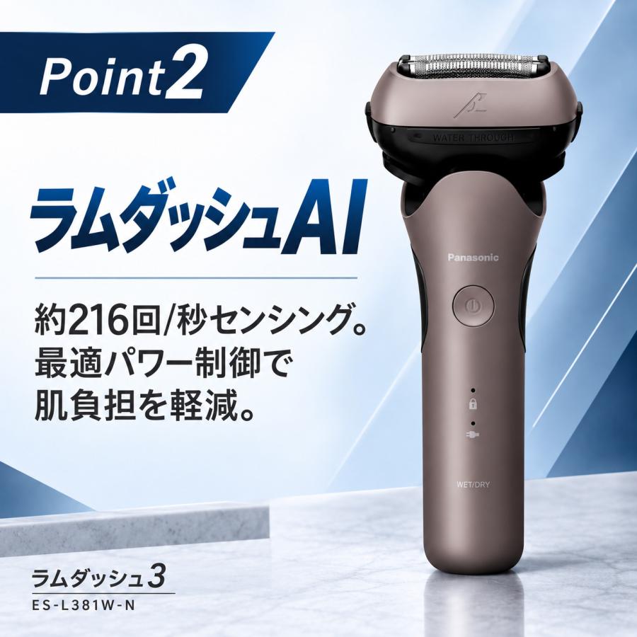 Panasonic（パナソニック） ラムダッシュ 3枚刃 メンズシェーバー ES
