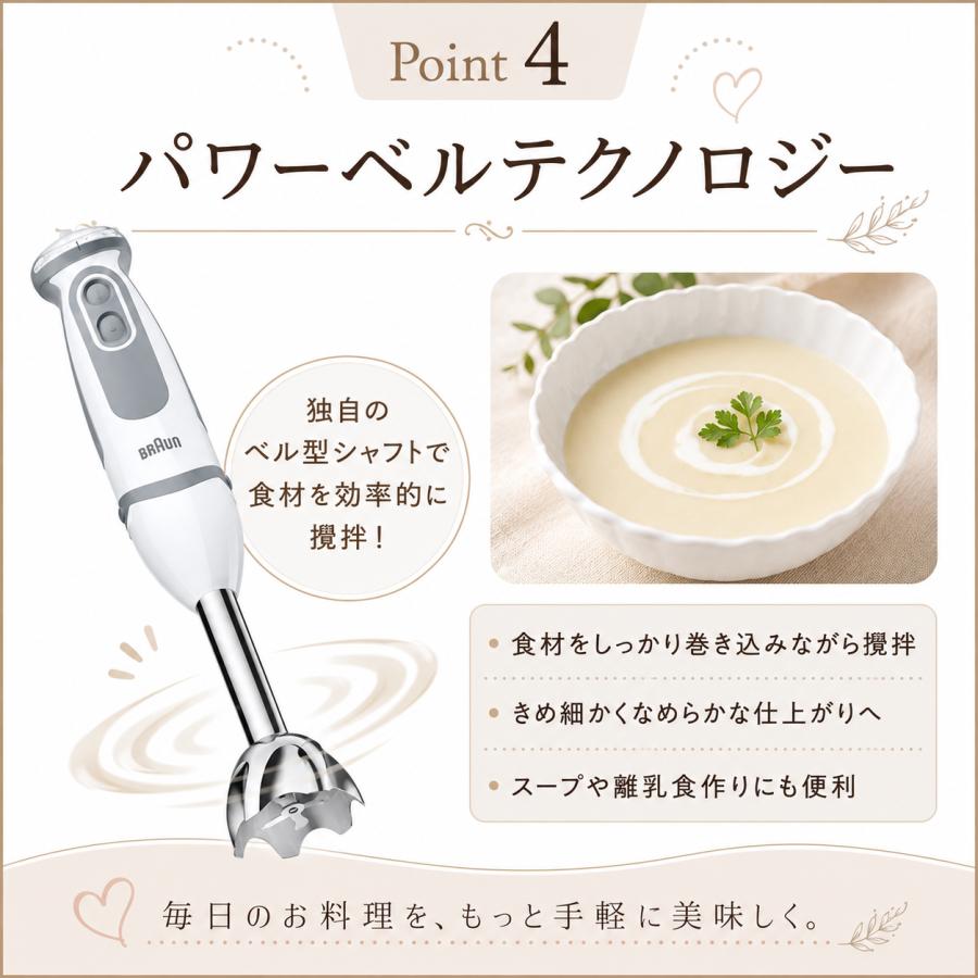 BRAUN（ブラウン） ハンドブレンダー MQ5235WH マルチクイック5