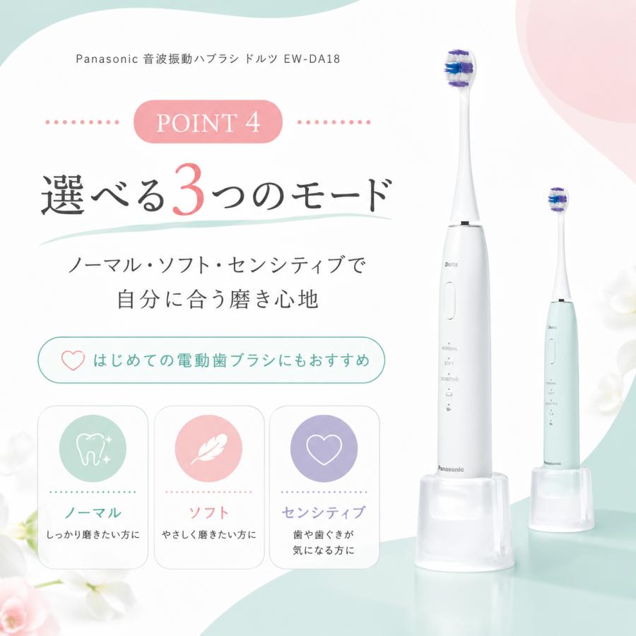 Doltz 電動歯ブラシ ドルツ パナソニック EW-DA18 ハブラシ 音波振動