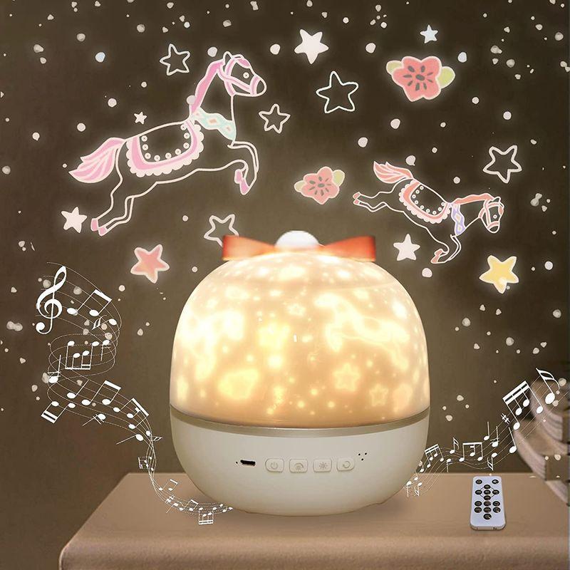 新着商品 プロジェクターライト プラネタリウム 寝かしつけ用おもちゃ 投影ライト オルゴール ８曲 音楽再生 リモコン操作 タイマ付き 誕生日 プレゼ 宅送 Turningheadskennel Com