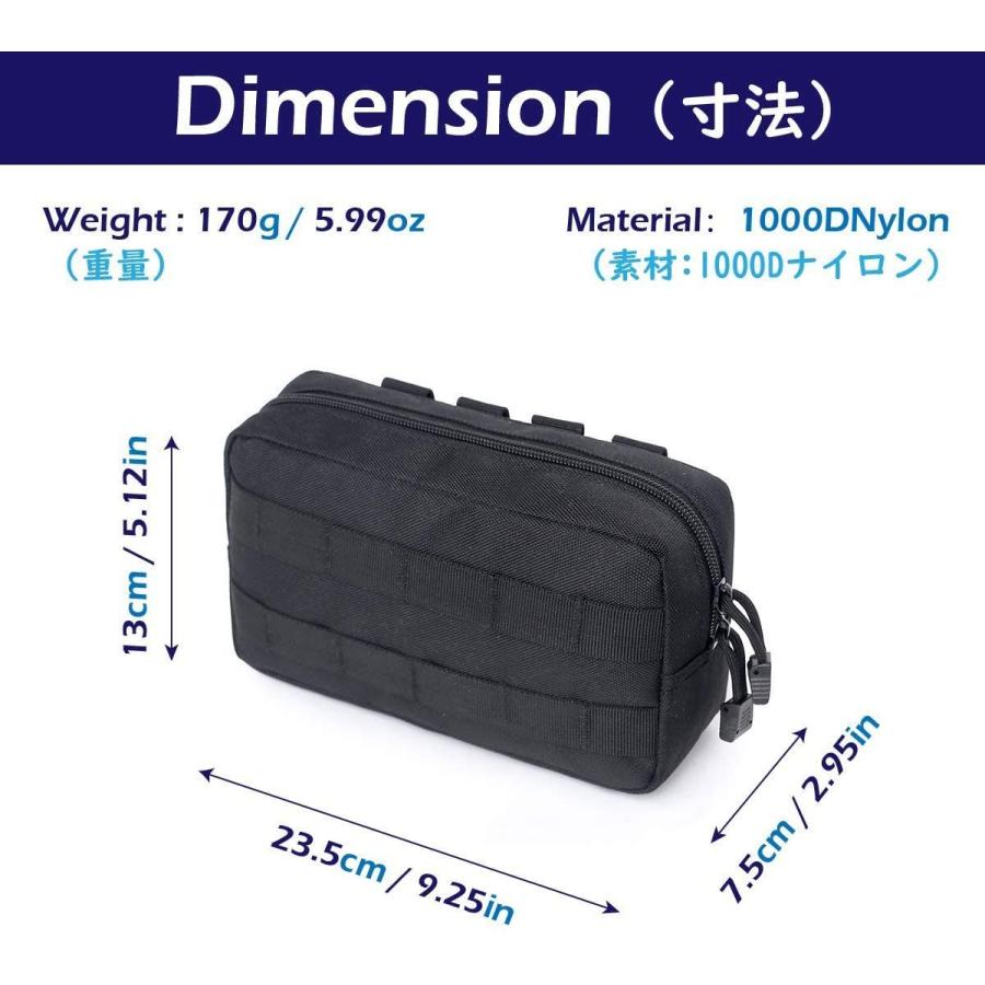 Triwonder Molle ポーチ サバゲーポーチ タクティカル ミリタリー バック ベルトポーチ 釣り 小物入り ブラック Shop Riri 通販 Yahoo ショッピング