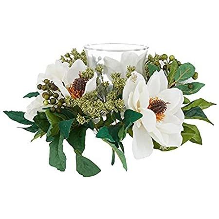 Nearly Natural 4794 マグノリア カンデラブラム シルクフラワーアレンジメント ホワイト Xczcrvd2xj 花束 アレンジメント Closetoart Fr
