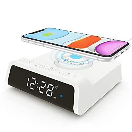 新しいブランド with Clock Alarm 15W 4 with Clock Alarm Snooze Pad, Charging Wireless Fast 目覚まし時計