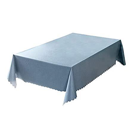 【即納&大特価】 rismart Waterproof Blue,140 Cover Cloth Table Vinyl Rectangular Tablecloth テーブルクロス
