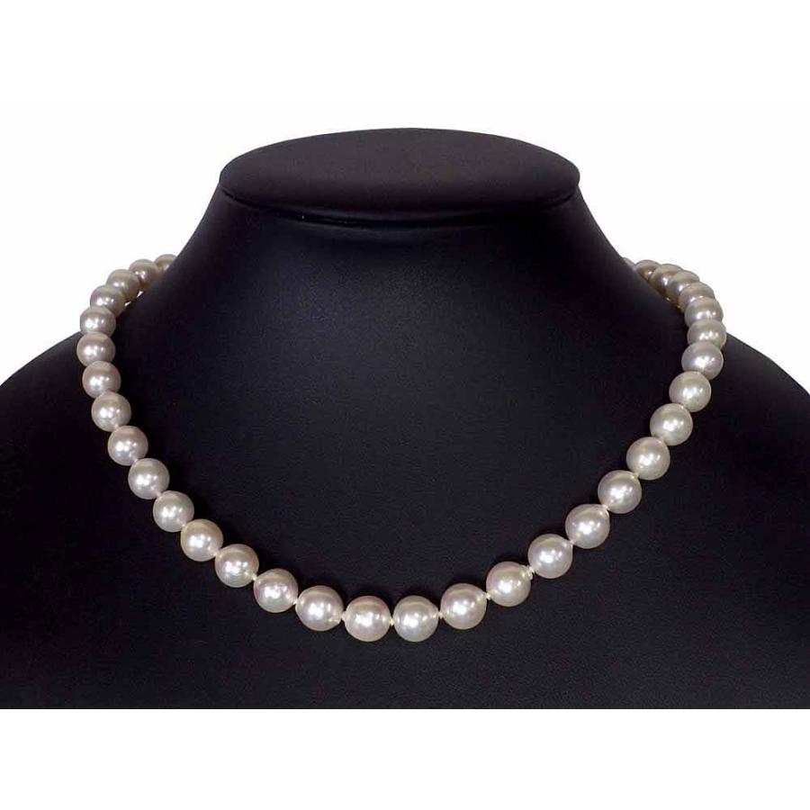 アコヤパールネックレス SV 44.2g 45cm カード鑑別付 Jewelry Akoya 
