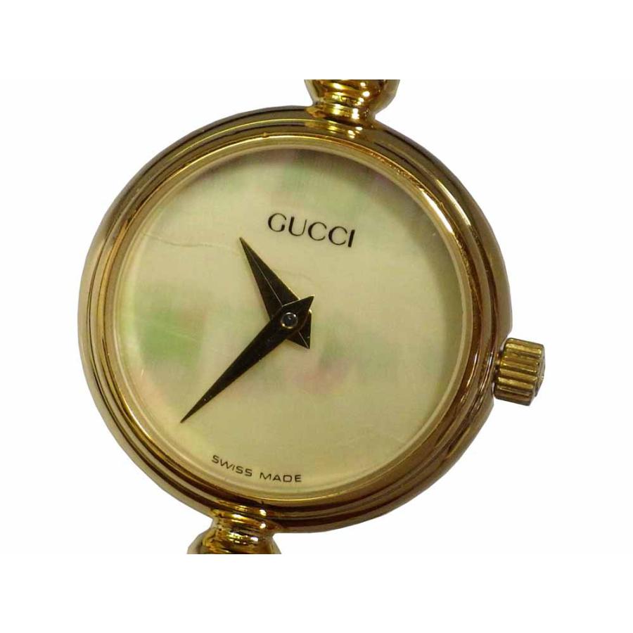 グッチ【GUCCI】2700.2.L シェル文字盤 レディース バングルウォッチ ES100622002ディスカウントショップ さかえ