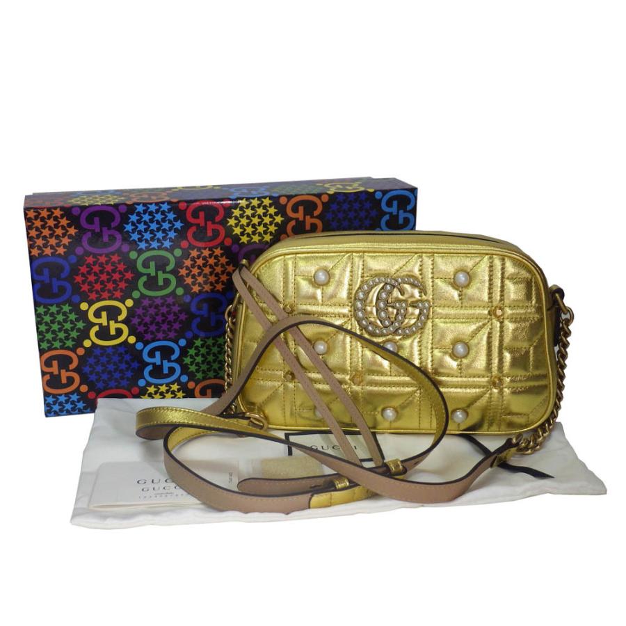 GG Marmont グッチ【GUCCI】GGマーモント パール スタッズ スモール 